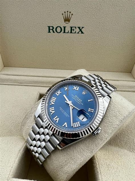 rolex day just azzurro|rolex sunray datejust 41.